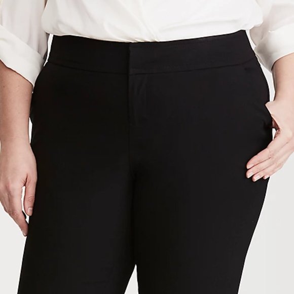 Torrid 16 (1X) Pants Straight Leg Black Trousers Jetsetter Pant Stretch NWT - Picture 3 of 4